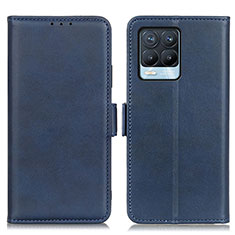 Leather Case Stands Flip Cover Holder M15L for Realme 8 4G Blue