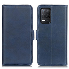 Leather Case Stands Flip Cover Holder M15L for Realme 8 5G Blue