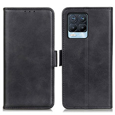 Leather Case Stands Flip Cover Holder M15L for Realme 8 Pro Black