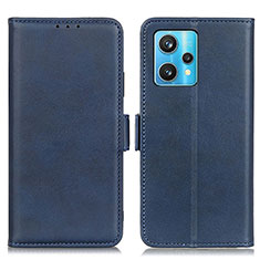 Leather Case Stands Flip Cover Holder M15L for Realme 9 5G Blue