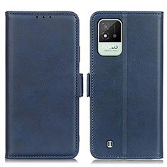 Leather Case Stands Flip Cover Holder M15L for Realme C11 (2021) Blue