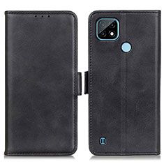 Leather Case Stands Flip Cover Holder M15L for Realme C21 Black