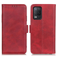 Leather Case Stands Flip Cover Holder M15L for Realme Narzo 30 5G Red