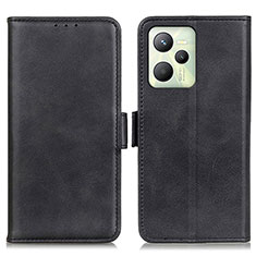 Leather Case Stands Flip Cover Holder M15L for Realme Narzo 50A Prime Black