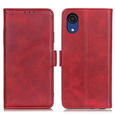 Leather Case Stands Flip Cover Holder M15L for Samsung Galaxy A03 Core Red