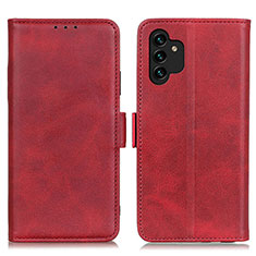 Leather Case Stands Flip Cover Holder M15L for Samsung Galaxy A13 5G Red