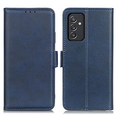 Leather Case Stands Flip Cover Holder M15L for Samsung Galaxy A15 4G Blue