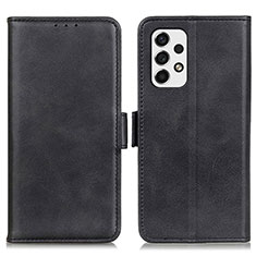 Leather Case Stands Flip Cover Holder M15L for Samsung Galaxy A53 5G Black