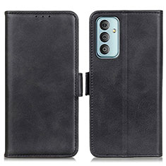 Leather Case Stands Flip Cover Holder M15L for Samsung Galaxy F23 5G Black