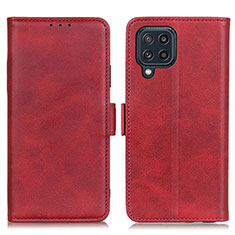 Leather Case Stands Flip Cover Holder M15L for Samsung Galaxy M32 4G Red