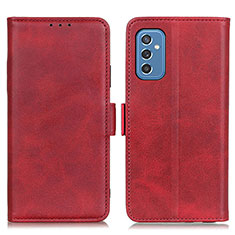 Leather Case Stands Flip Cover Holder M15L for Samsung Galaxy M52 5G Red