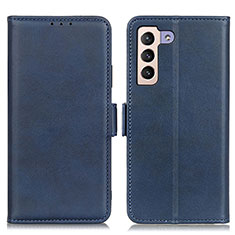 Leather Case Stands Flip Cover Holder M15L for Samsung Galaxy S21 Plus 5G Blue