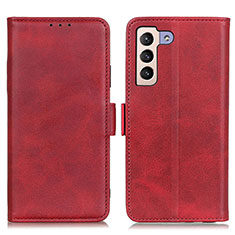 Leather Case Stands Flip Cover Holder M15L for Samsung Galaxy S21 Plus 5G Red