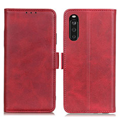 Leather Case Stands Flip Cover Holder M15L for Sony Xperia 10 III Lite Red