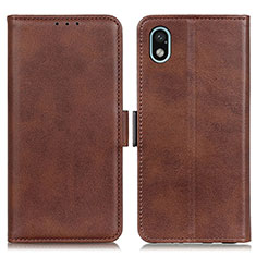 Leather Case Stands Flip Cover Holder M15L for Sony Xperia Ace III SO-53C Brown