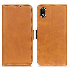 Leather Case Stands Flip Cover Holder M15L for Sony Xperia Ace III SO-53C Light Brown