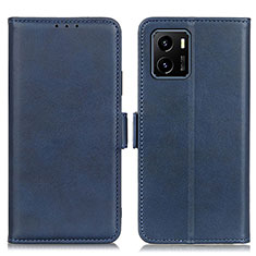 Leather Case Stands Flip Cover Holder M15L for Vivo iQOO U5x Blue