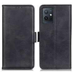 Leather Case Stands Flip Cover Holder M15L for Vivo iQOO Z6 5G Black