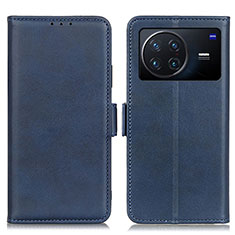 Leather Case Stands Flip Cover Holder M15L for Vivo X Note Blue