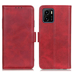 Leather Case Stands Flip Cover Holder M15L for Vivo Y32t Red