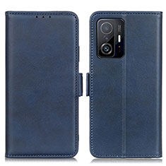 Leather Case Stands Flip Cover Holder M15L for Xiaomi Mi 11T 5G Blue