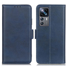 Leather Case Stands Flip Cover Holder M15L for Xiaomi Mi 12T 5G Blue