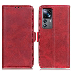 Leather Case Stands Flip Cover Holder M15L for Xiaomi Mi 12T 5G Red