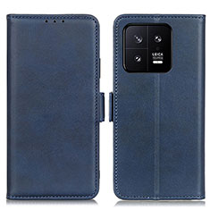 Leather Case Stands Flip Cover Holder M15L for Xiaomi Mi 13 Pro 5G Blue