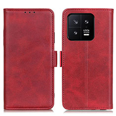 Leather Case Stands Flip Cover Holder M15L for Xiaomi Mi 13 Pro 5G Red