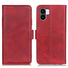 Leather Case Stands Flip Cover Holder M15L for Xiaomi Poco C50 Red