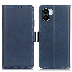 Leather Case Stands Flip Cover Holder M15L for Xiaomi Poco C51 Blue