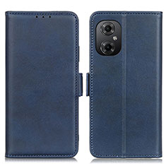 Leather Case Stands Flip Cover Holder M15L for Xiaomi Poco M4 5G Blue