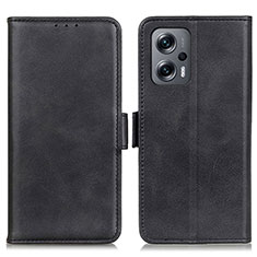 Leather Case Stands Flip Cover Holder M15L for Xiaomi Poco X4 GT 5G Black