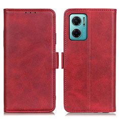 Leather Case Stands Flip Cover Holder M15L for Xiaomi Redmi 10 5G Red