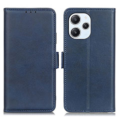 Leather Case Stands Flip Cover Holder M15L for Xiaomi Redmi 12 4G Blue