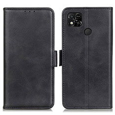 Leather Case Stands Flip Cover Holder M15L for Xiaomi Redmi 9 India Black