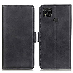 Leather Case Stands Flip Cover Holder M15L for Xiaomi Redmi 9C Black