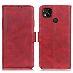 Leather Case Stands Flip Cover Holder M15L for Xiaomi Redmi 9C Red