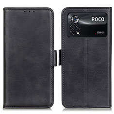 Leather Case Stands Flip Cover Holder M15L for Xiaomi Redmi Note 11E Pro 5G Black