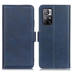 Leather Case Stands Flip Cover Holder M15L for Xiaomi Redmi Note 11T 5G Blue