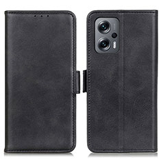 Leather Case Stands Flip Cover Holder M15L for Xiaomi Redmi Note 11T Pro 5G Black