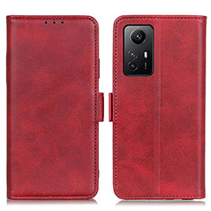 Leather Case Stands Flip Cover Holder M15L for Xiaomi Redmi Note 12S Red