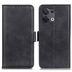 Leather Case Stands Flip Cover Holder M15L for Xiaomi Redmi Note 13 5G Black