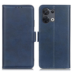 Leather Case Stands Flip Cover Holder M15L for Xiaomi Redmi Note 13 5G Blue