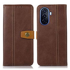 Leather Case Stands Flip Cover Holder M16L for Huawei Enjoy 50 Brown