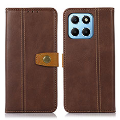 Leather Case Stands Flip Cover Holder M16L for Huawei Honor X6 Brown