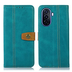 Leather Case Stands Flip Cover Holder M16L for Huawei Nova Y70 Green