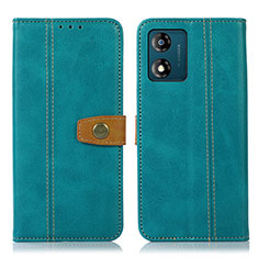 Leather Case Stands Flip Cover Holder M16L for Motorola Moto E13 Green