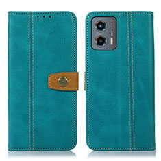 Leather Case Stands Flip Cover Holder M16L for Motorola Moto G 5G (2023) Green