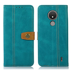 Leather Case Stands Flip Cover Holder M16L for Nokia C21 Green